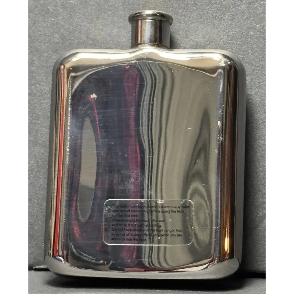NEW John Jameson & Son Irish Whiskey Flask JJ & S, Screw Top Stainless Steel 6oz